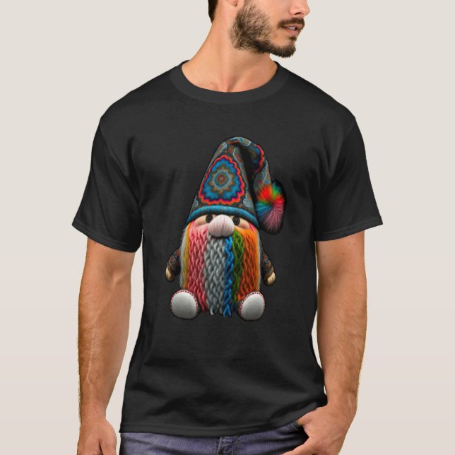 T-shirt Far Out Hippie Gnome Groovy Garden Gnome (Devant)