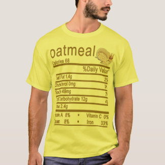 T-shirt farine d'avoine Valeur nutritive Drôle Thanksgivin