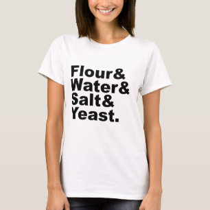 T-shirt Farine & Eau & Sel & Levure Ingrédients pour pai