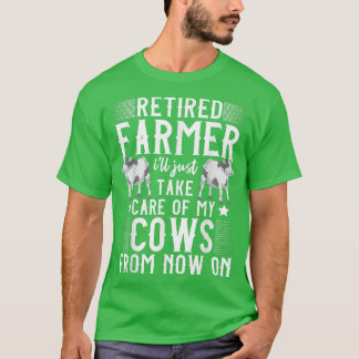 T-shirt Farm Animal Lover Retired Farmer Farming Retiremen
