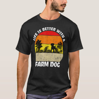 T-shirt Farm Chien Australian Heeler Cattle Chien Farmer f