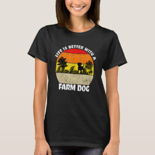 T-shirt Farm Chien Australian Heeler Cattle Chien Farmer f