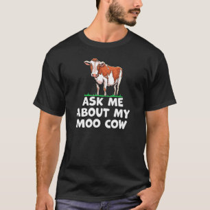 T-shirt Farm Dire Me Demander Mon Moo Cow Farm Animal