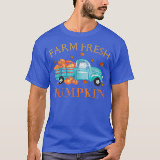 T-shirt Farm Life Farmhouse Truck Pumpkin Harvest Autumn F