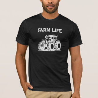 T-shirt Farm Life Tractor Shirt Rural Farm Life Dark Tee