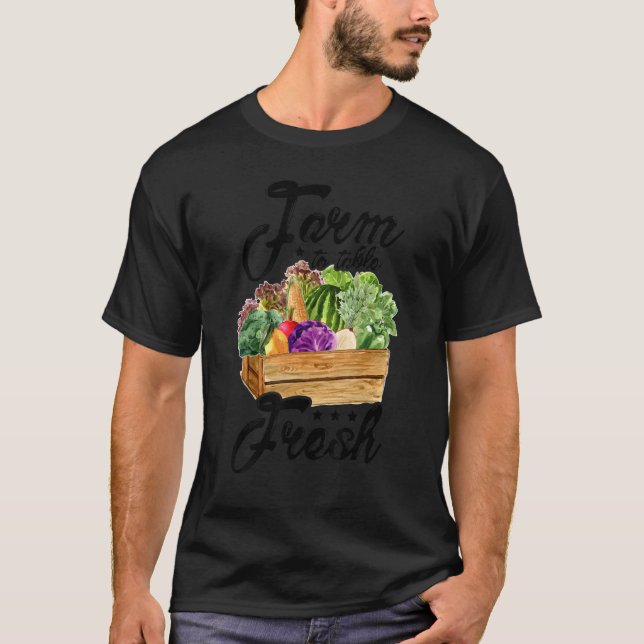 T-shirt Farm To Table Eat Local Farming Agriculteur Tracto (Devant)