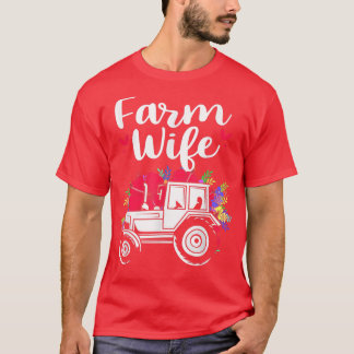 T-shirt Farm Tractor Farmers Wife For Wome 