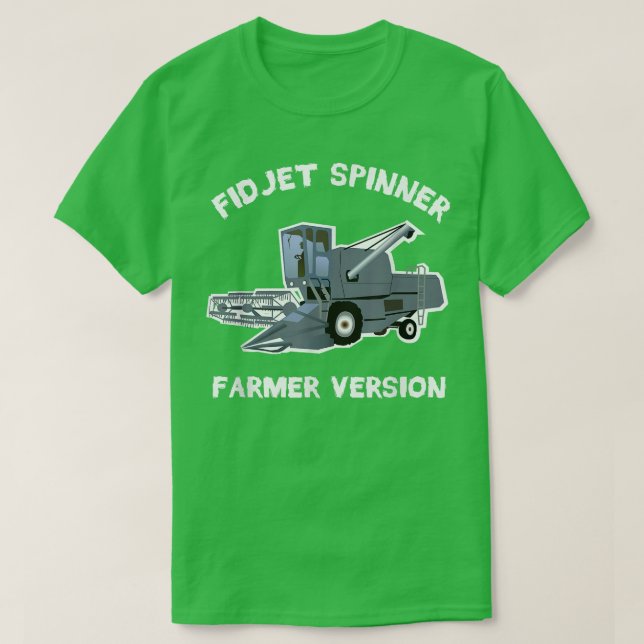T-shirt Farmer Boy Combine Harvester Fidget Spinner T (Design devant)