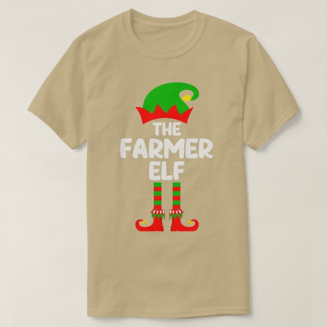 T-shirt Farmer Elf Matching Family Group Christmas Party P (Design devant)