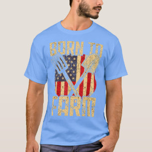 T-shirt Farmer Farming Farm USA America American Flag T-Sh