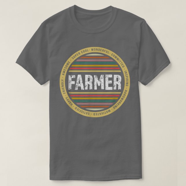 T-shirt Farmer  Funny Profession Birthday  (Design devant)