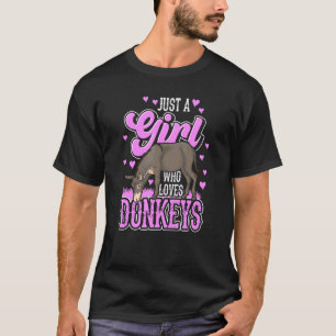 T-shirt Farmer Girls Femmes Coeurs ferme Animal âne