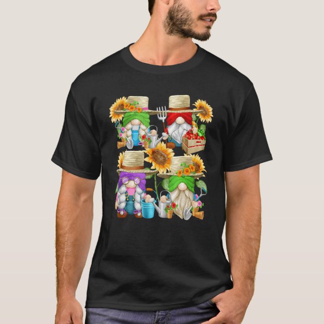 T-shirt Farmer Graphic For Sunflower Mom And Summer Garden (Devant)