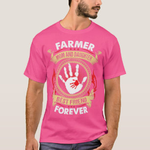 T-shirt Farmer Maman Et Fille Meilleur Ami Pour Toujours F