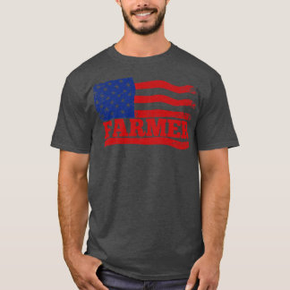 T-shirt Farmer USA American Flag Fishing