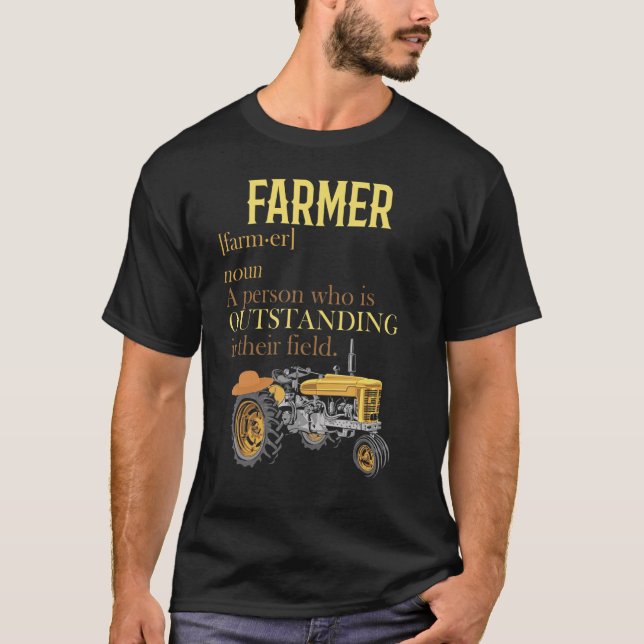 T-shirt Farming Definition Farm Planter Barn Rancher Farme (Devant)