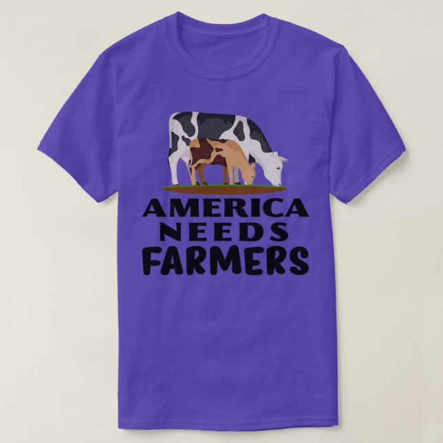 T-shirt Farming Design America Needs Farmers (Design devant)