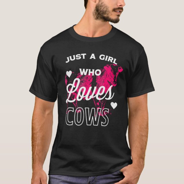 T-shirt Farming Juste Une Fille Qui Aime Les Vaches (Devant)