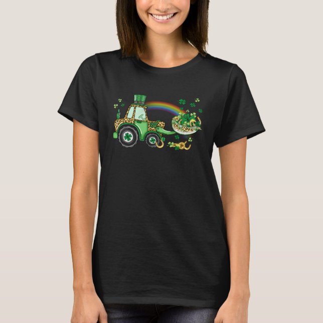 T-shirt Farming Truck Leopard Plaid Hats Irish C Patrick s (Devant)