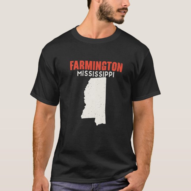 T-shirt Farmington Mississippi USA State America Travel Mi (Devant)