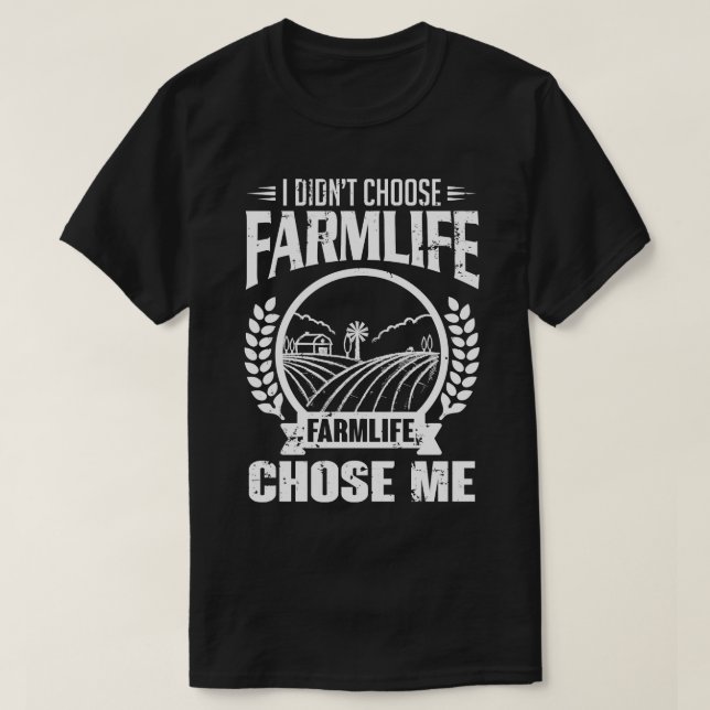 T-shirt Farmlife m'a choisi blanc (Design devant)