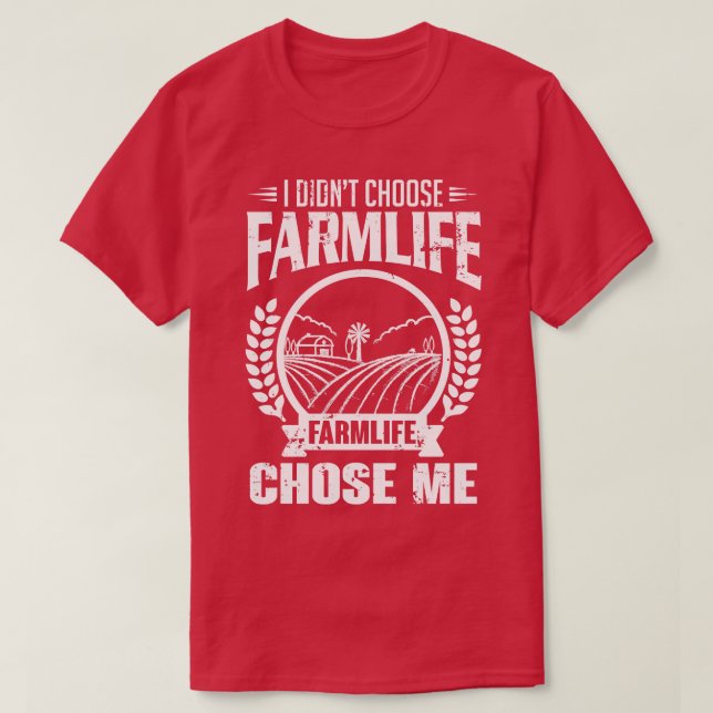 T-shirt Farmlife m'a choisi blanc (Design devant)