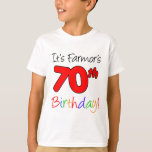T-shirt Farmor's 70th Birthday Swedish Grand-mère<br><div class="desc">C'est le dessin mignon Farmor de 70e anniversaire. Un superbe design pour un petit-enfant à porter pendant la soixante-dixième célébration de sa grand-mère suédoise ! Célébrez le 70e anniversaire d'une grand-mère suédoise avec les petits-enfants portant ce joli dessin. Super pour Farmor's (la mère du père suédois) surprise 70ème anniversaire fête!...</div>