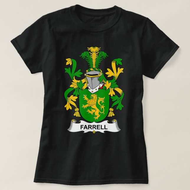 T-shirt Farrell Manteau d'armoiries Family Crest  (Design devant)