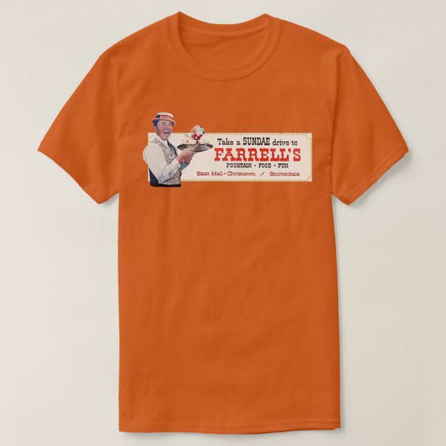T-shirt Farrelles Ice Cream Parlor Phoenix Arizona 1970 19 (Design devant)