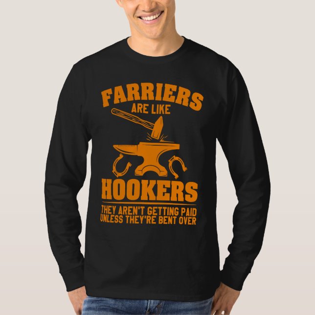 T-shirt Farrier  For Men Women Cool Blacksmith Forger Gag (Devant)