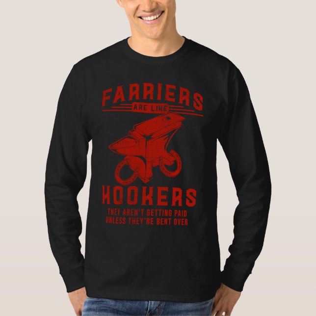 T-shirt Farrier Hoof Trimming Equine Horse Shoeing Hooves  (Devant)