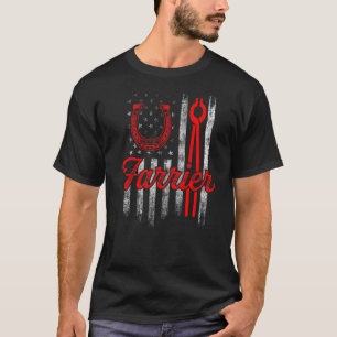 T-shirt Farrier Horseshoe Hoof Trimming Equine Shoe _8