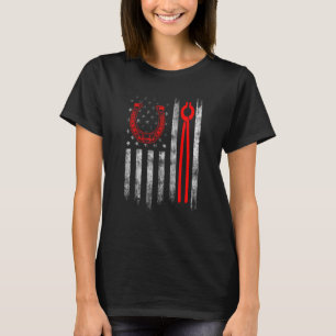 T-shirt Farrier Horseshoe Hoof Trimming Equine Shoeing _17