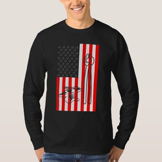 T-shirt Farrier Horseshoe Hoof Trimming Equine Shoeing  7 (Devant)