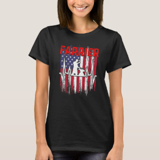 T-shirt Farrier Horseshoe Hoof Trimming Equine Shoing