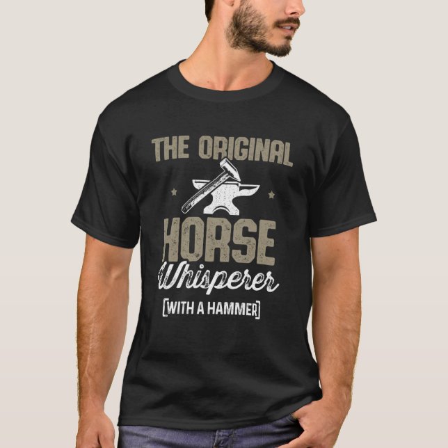 T-shirt Farrier Papa Cheval original Whisperer avec martea (Devant)