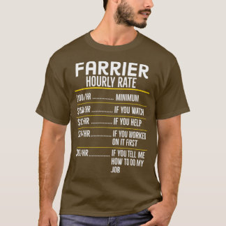 T-shirt Farrier Taux Horaire Drôle Cadeau Drôle