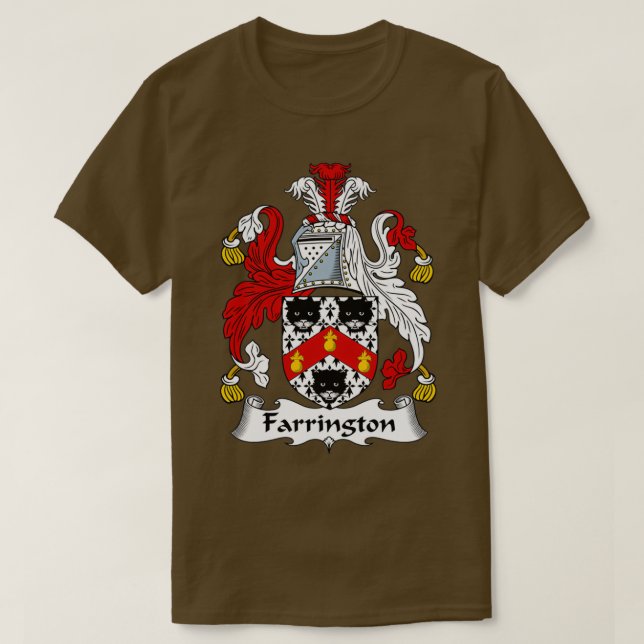 T-shirt Farrington Coat of Arms Family Crest  (Design devant)