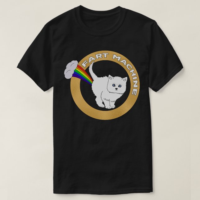 T-shirt Fart Machine drôle Chat Arc-en-ciel (Design devant)