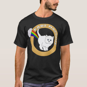 T-shirt Fart Machine drôle Chat Arc-en-ciel