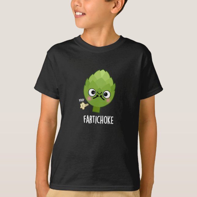 T-shirt Fartichoke Funny Farting Artichoke Pun Dark BG (Devant)