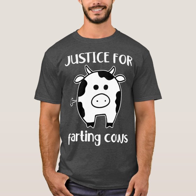 T-shirt Farting Cows Climate Change Funny (Devant)