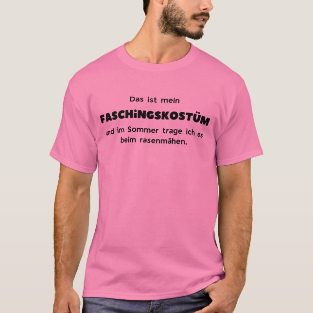 T-shirt Faschingskostüm Rasenmähen (Devant)