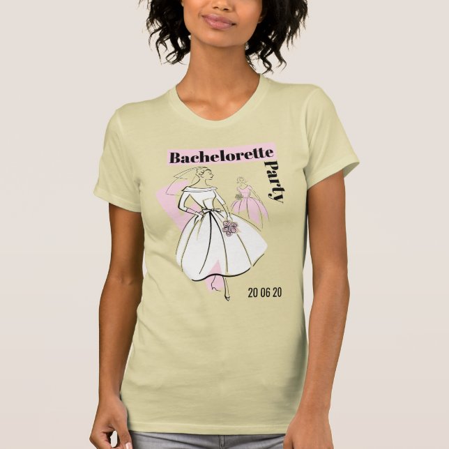 T-shirt Fashion Bride Neutral Group Bachelorette Party (Devant)