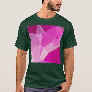 T-shirt Fashion Fuchsia rose Abstrait bas en polygon backg