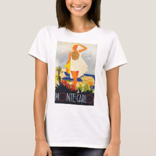 T-shirt Fashion Girl Monte Carlo Beach Voyage