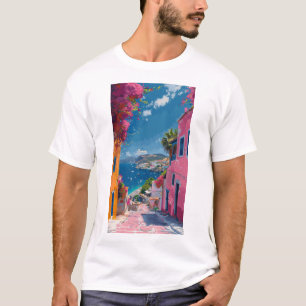 T-shirt Fashion Travel Illustration Collage de Bodrum T-sh