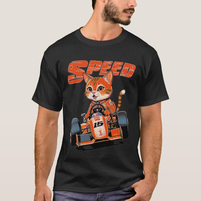 T-shirt Fast Feline Racer (Devant)