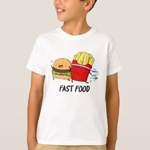 T-shirt Fast Food Burger Drôle Et Fries Pun