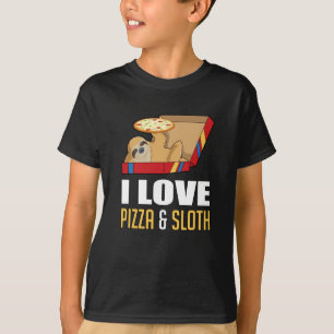 T-shirt Fast Food Burger Sloth Funny Pizza Eat Idée cadeau